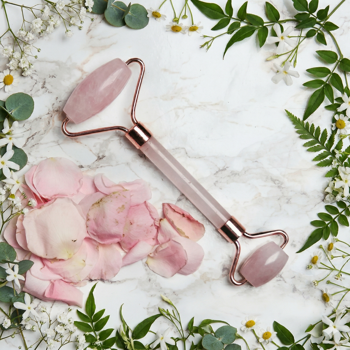 Rose Quartz Face Roller Zenara