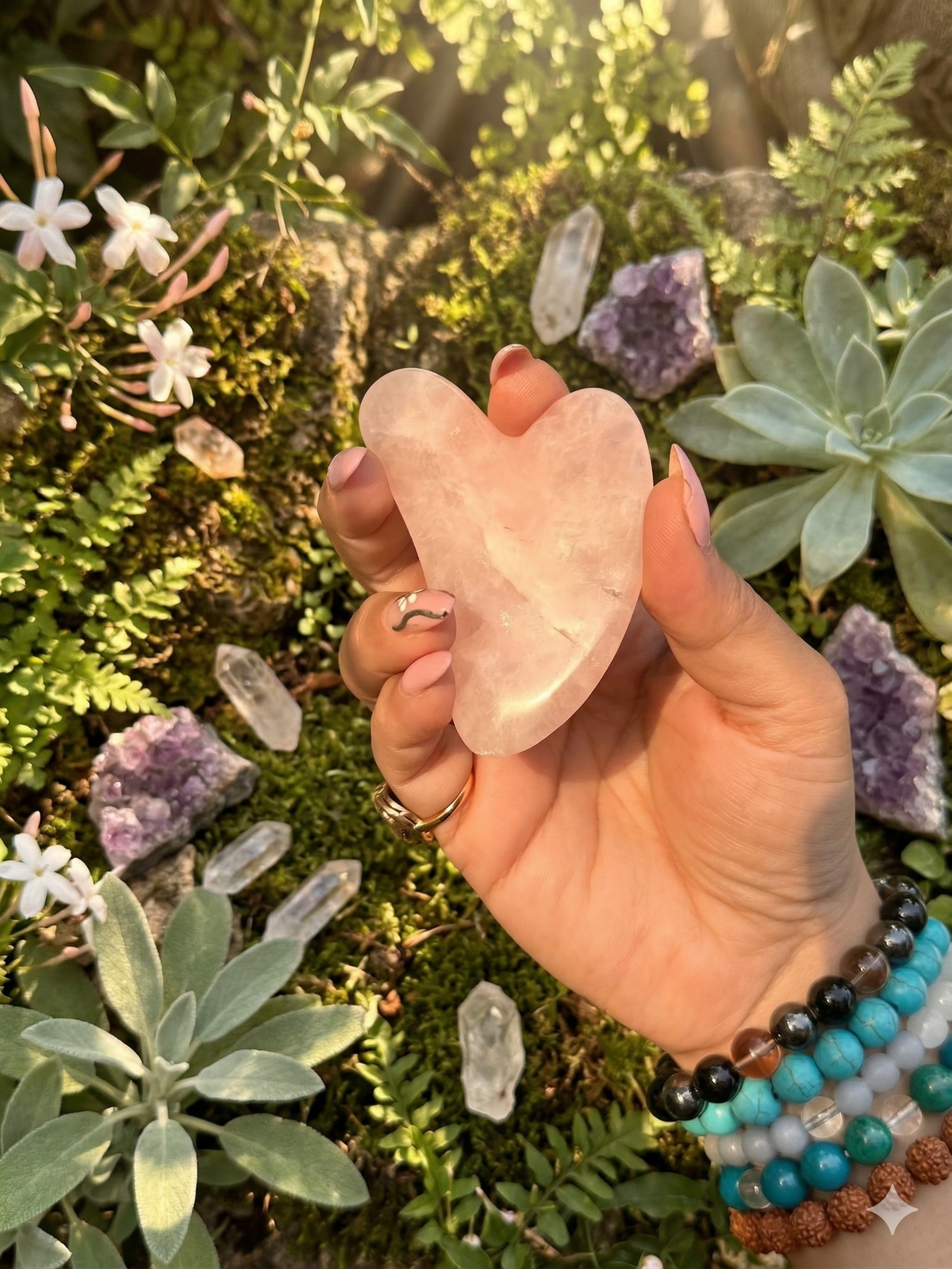 Rose Quartz Guasha Zenara