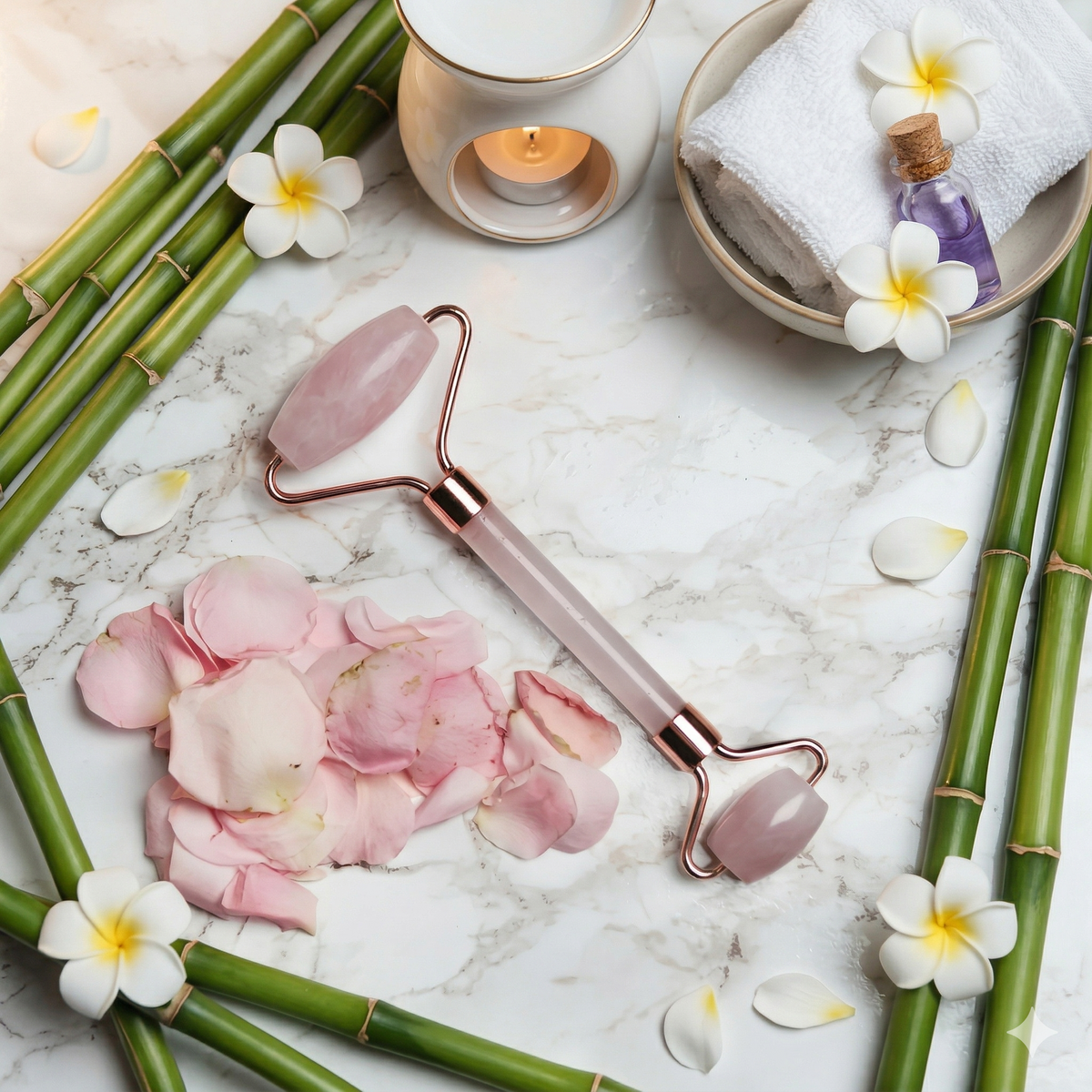Rose Quartz Face Roller Zenara