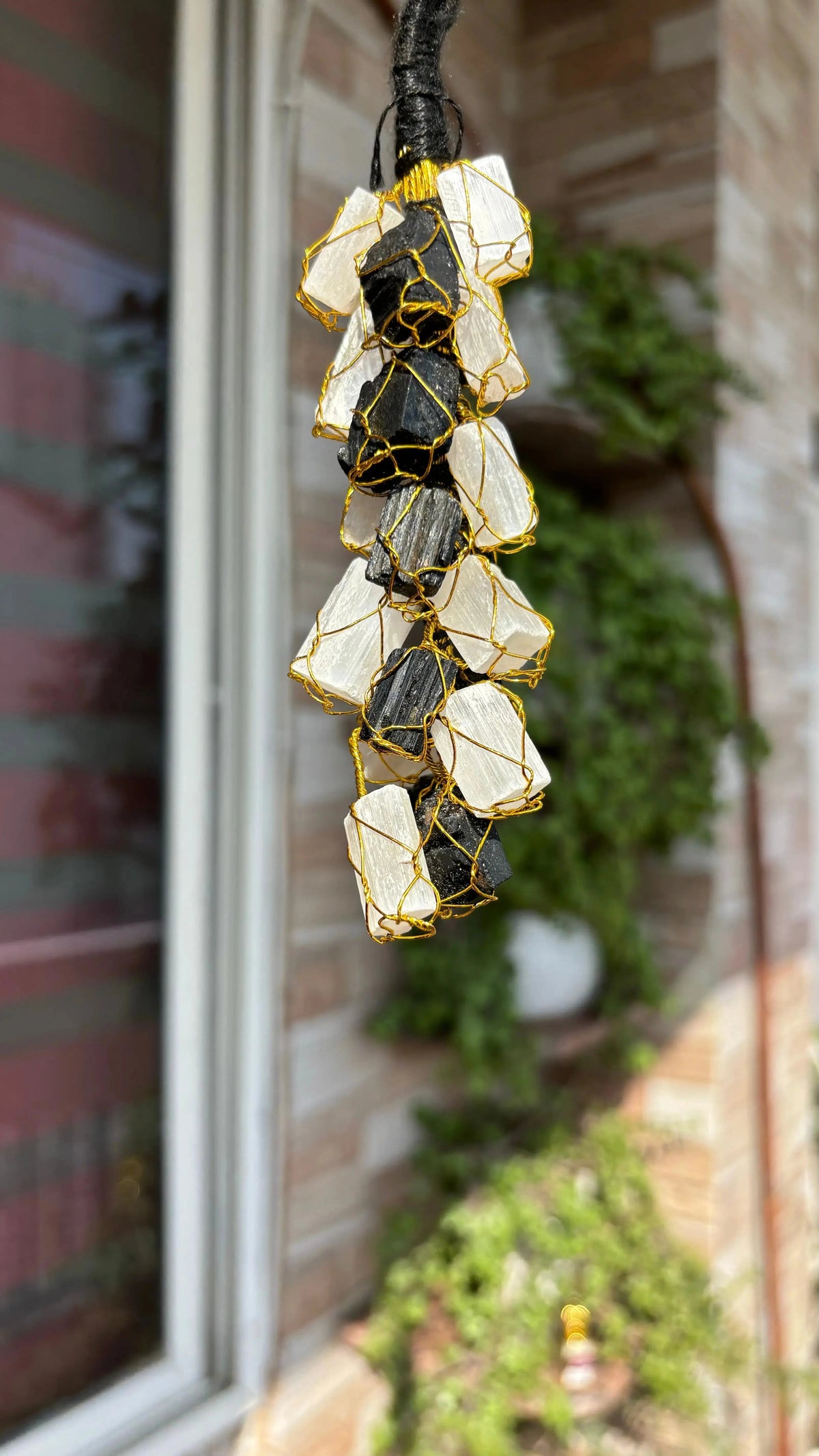 Selenite & Tourmaline Hanging Zenara